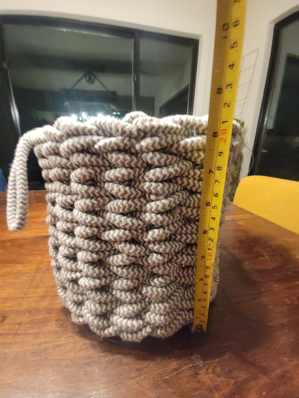 Project 62 Gray Chunked Rope Storage Basket with Loop Handles - Picture 3 of 5